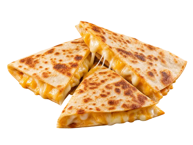 Taco Bell Cheese Quesadilla with melted three-cheese blend and creamy jalapeno sauce