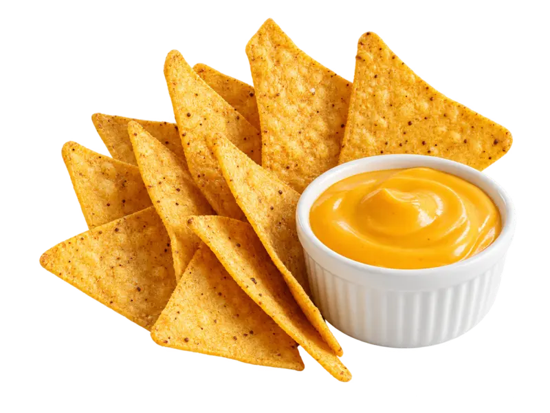 Taco Bell chips and nacho cheese sauce served as a crunchy side item