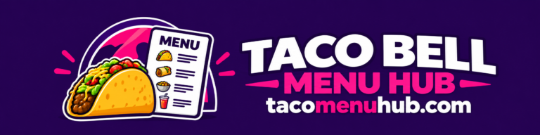 Taco Menu Hub logo featuring a taco and menu illustration